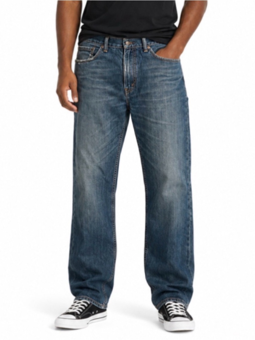 Levi’s 505 Regular Fit Jeans Mens 34x30 Straight Leg Medium Wash Denim Zip Fly